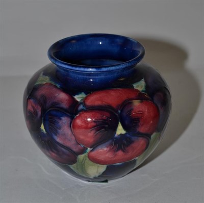 Lot 361 - William Moorcroft Pansy pattern vase