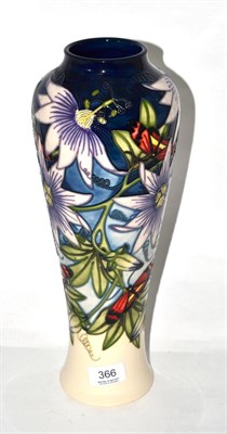 Lot 366 - A modern Moorcroft vase, 'Star of Mikan' pattern, 36cm high (boxed)