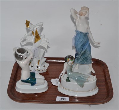 Lot 382 - Four various Rosenthal porcelain Art Deco figures