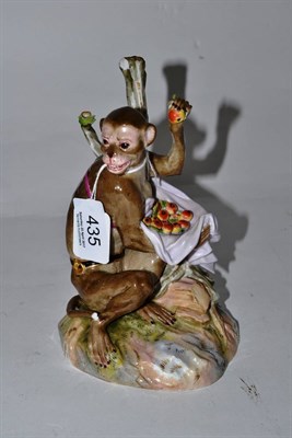 Lot 435 - A Meissen monkey figure, circa 1900 (damages)