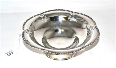 Lot 440 - A silver pedestal dish, Chester 1917 by Barker Brothers