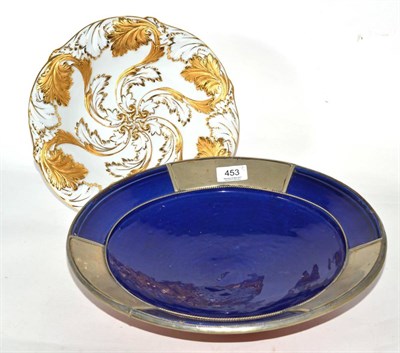 Lot 453 - A Meissen gilt embellished relief dish with another (2)