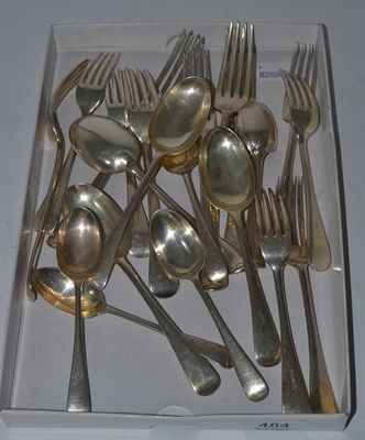 Lot 484 - Assorted Old English pattern silver cutlery