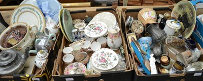 Lot 1009 - Six boxes of various 19th century and later glass, ceramics etc