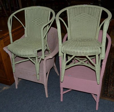 Lot 1064 - Lloyd loom style chairs (4)