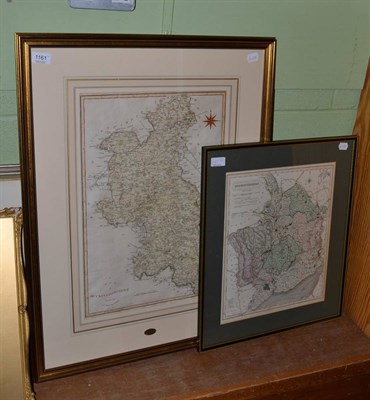 Lot 1161 - Two framed maps: A Map of Buckinghamshire from the latest Authorities [1789], hand-coloured...