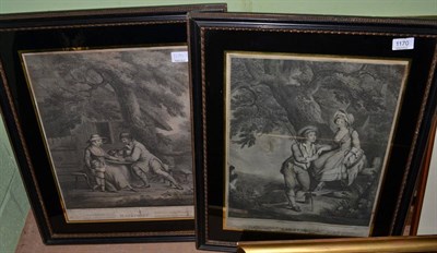 Lot 1170 - After Milbourn, 'Courtship' and 'Matrimony', pair of a 19th century and white engravings by T...