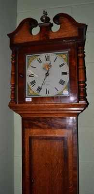 Lot 1194 - An oak and mahogany thirty hour longcase clock