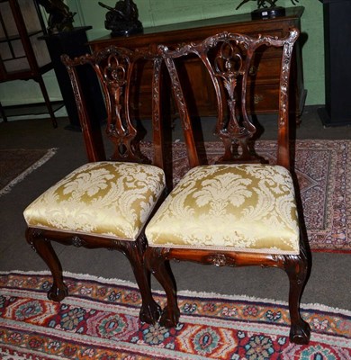 Lot 1218 - A set of eight Chippendale style mahogany dining chairs, including two carvers