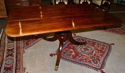 Lot 1222 - A 19th century mahogany tilt top pedestal breakfast table