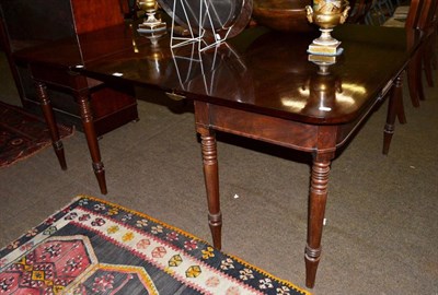 Lot 1223 - A 19th century mahogany D-end dining table