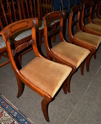 Lot 1234 - A set of six Regency carved mahogany dining chairs with two similar (8)