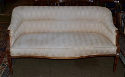 Lot 1236 - Edwardian inlaid mahogany sofa