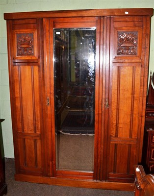 Lot 1262 - Mirror fronted wardrobe