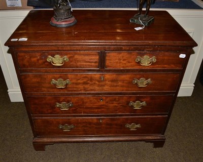 Lot 1269 - George III mahogany four height chest of drawers