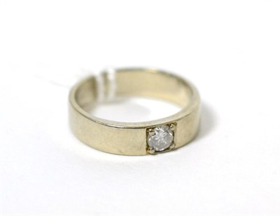 Lot 52 - A solitaire diamond band ring, estimated diamond weight 0.25 carat approximately