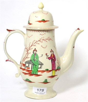 Lot 178 - A Pennington's Liverpool porcelain coffee pot and cover