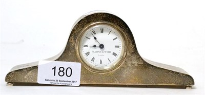 Lot 180 - A Mappin & Webb silver clock