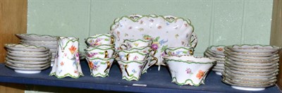 Lot 204 - Dresden floral painted porcelain tea service