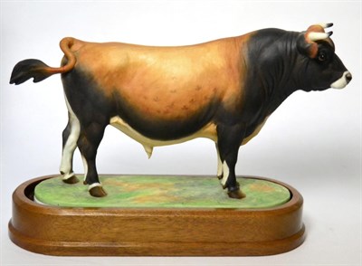 Lot 250 - Royal Worcester Jersey Bull ";Leebarn Carlisle II";, model No. RW3776 by Doris Lindner, on...