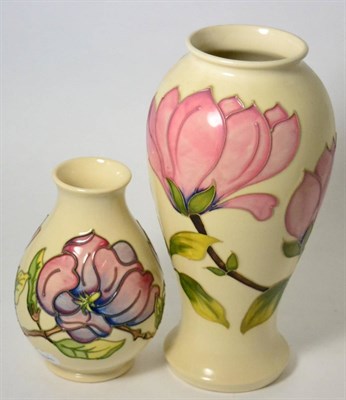 Lot 271 - Two Moorcroft Magnolia vases