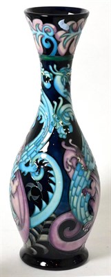 Lot 280 - A Moorcroft pottery Amphisbaena pattern vase by Trevor Critchlow, numbered 56/100, dated 2006, 37cm