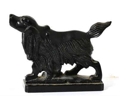 Lot 287 - A carved model of a dog, possibly cannel coal or jet