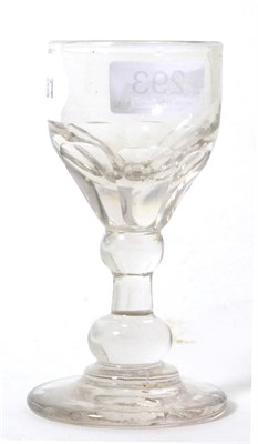 Lot 293 - An early 19th century glass with a double knop stem