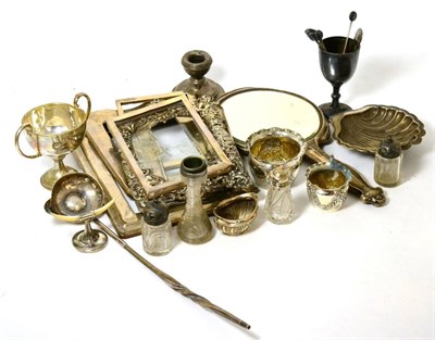 Lot 365 - A large group of assorted silver items mostly in poor condition including photograph frame mounts