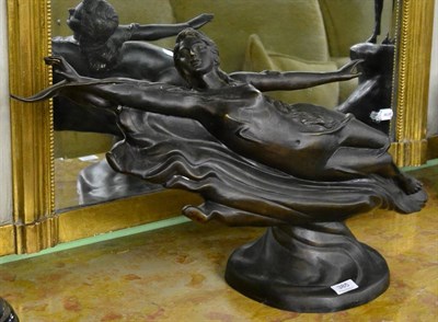 Lot 385 - A metal cast figure of a nude female