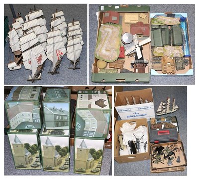 Lot 1034 - A quantity of toys including, war games, kit models, model boats etc (qty)