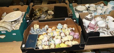 Lot 1036 - Five boxes of ceramics and ornamental items