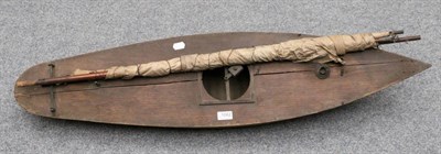 Lot 1062 - A pond yacht with sails and lead weighted keel