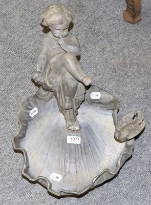 Lot 1077 - A lead bird bath