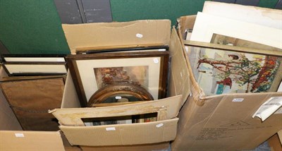 Lot 1082 - A large quantity of assorted pictures and prints (three boxes)