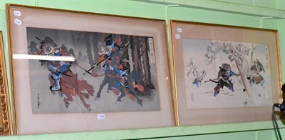 Lot 1106 - Two Japanese wood block triptychs