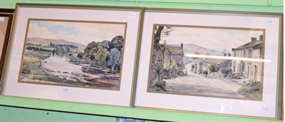 Lot 1108 - Walter Cecil Horsnell (1911-1997), pair watercolours, ";Appletreewick"; and ";Wharfdale";, both...