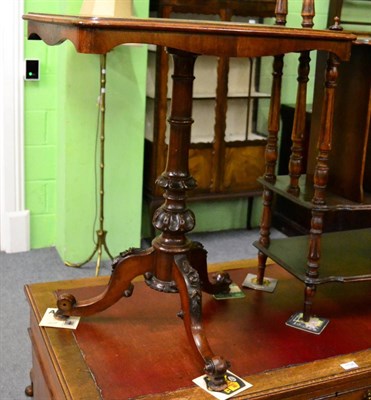 Lot 1136 - A 19th century marquetry inlaid tripod table