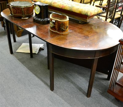 Lot 1160 - A George III D-end mahogany dining table