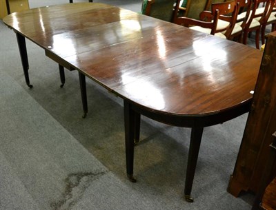 Lot 1164 - A 19th century mahogany D-end dining table