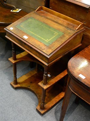 Lot 1203 - A walnut Davenport type desk