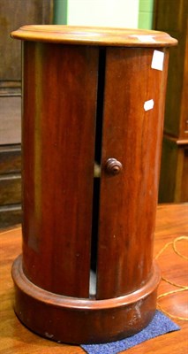 Lot 1204 - A Victorian marble topped cylinder pot cupboard