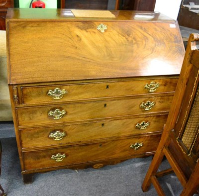 Lot 1218 - George III mahogany bureau