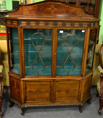 Lot 1220 - A late Victorian rosewood glass fronted display cabinet