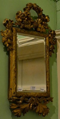 Lot 1230 - A 19th century gilt wood mirror