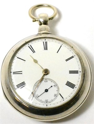 Lot 2 - A silver pair cased pocket watch