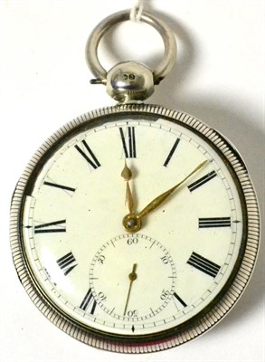 Lot 29 - A silver pocket watch, signed Jno Crofts, Charterhouse Sque, London, 19th century, lever...