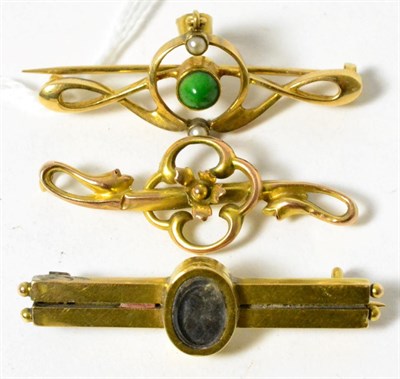 Lot 36 - Murrle Bennett & Co brooch (a.f.) and two other brooches
