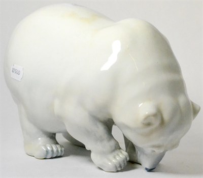 Lot 68 - A large Royal Copenhagen model of a polar bear