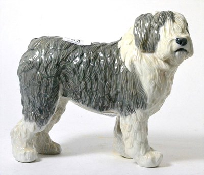 Lot 83 - A large Royal Copenhagen porcelain model of an Old English sheepdog